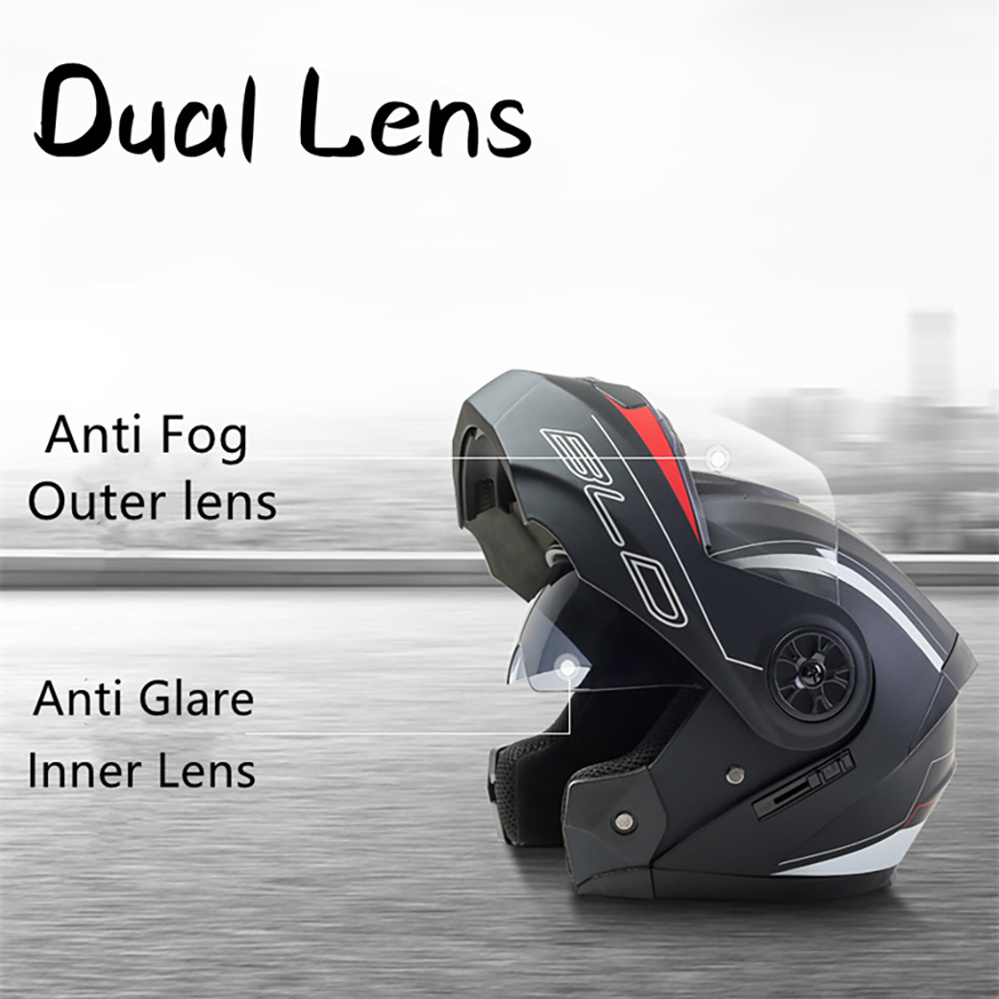 Modulaire motorhelm met dubbel - Full Face Motorcycle Helmet With Bluetooth recensie en prijs